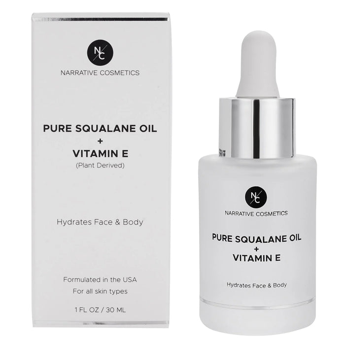 Narrative Cosmetics Squalene Oil Enriched with Vitamin E 1 Fl Oz (30ml)