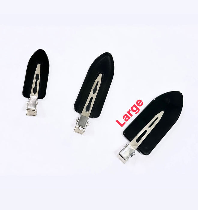 Large Flat Duckbill Clips - Black
