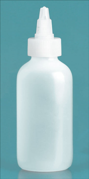 4oz Natural LDPE Boston Round COMPLETE WITH TWIST TOP