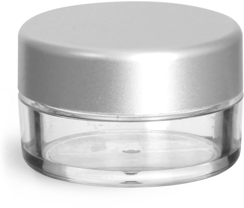 Clear Jar c/w Silver Matte Lid