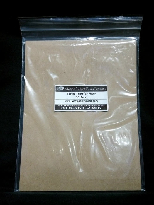 Motion Picture FX 8 1/2 x 11 Tattoo Transfer Paper 10pack