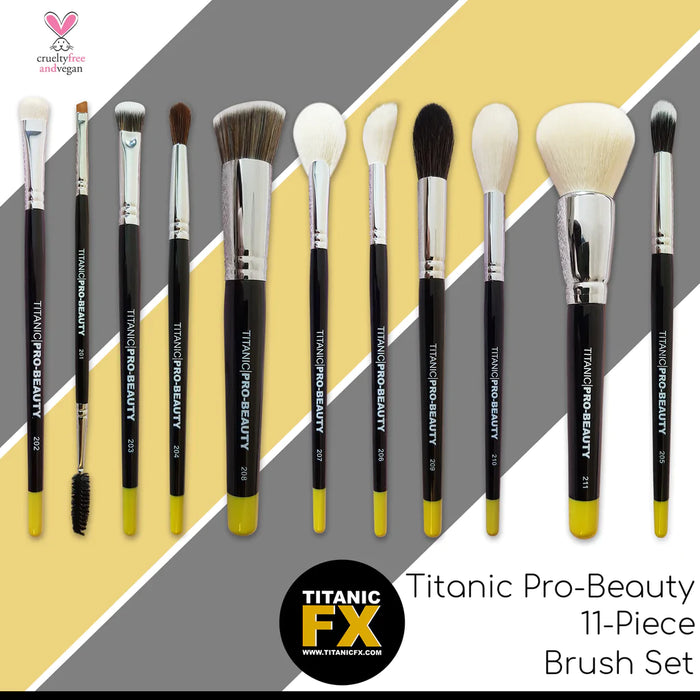 TITANIC FX Pro-Beauty Brush 11 Piece Brush Set