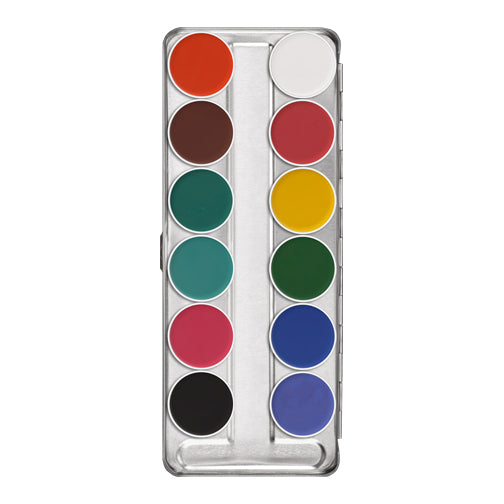 Kryolan Aquacolor Palette 12 Colors