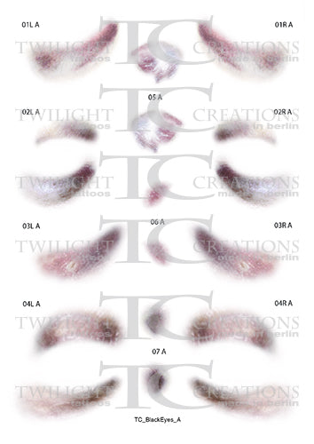 Twilight Creations Temp Tattoos Black Eyes