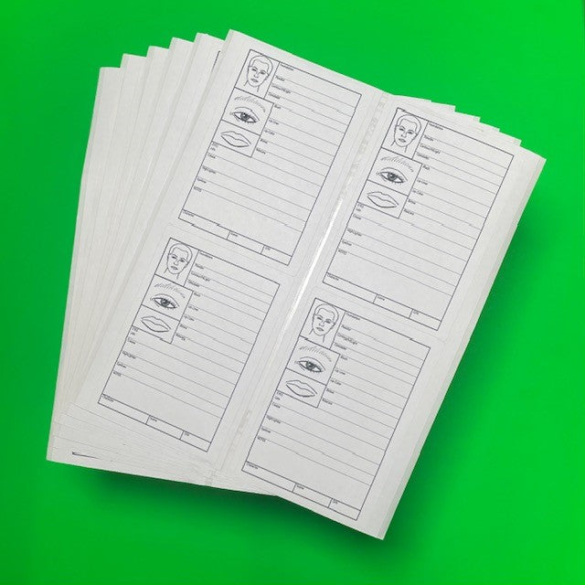 Face Chart Stickers