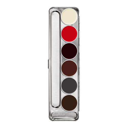 Kryolan Rubber Mask Grease Palette 6 Colors