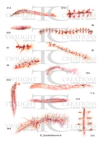 Twilight Creations Temp Tattoos Scars And Sutures