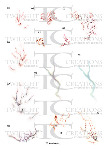 Twilight Creations Temp Tattoos Vessels Veins