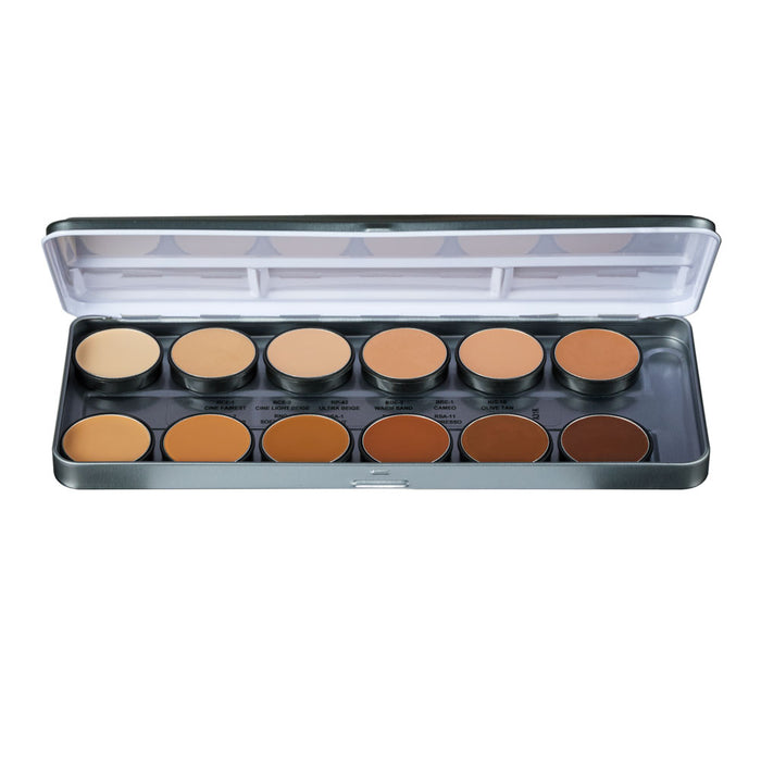 Ben Nye Essential Foundation Palette 1.8oz./51gm., 12 C (Metal Palette)