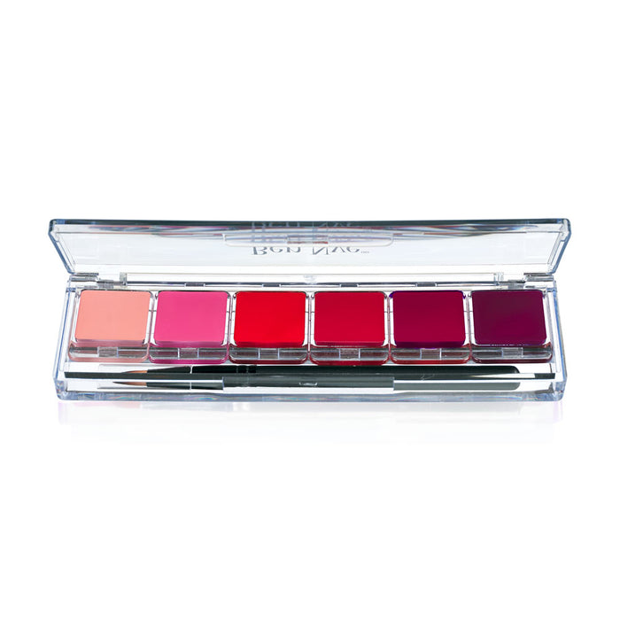 Ben Nye Fashion Lip Palette (Includes Lip Brush) 0.36oz./10.2gm., 6 Colors (LSP-20)
