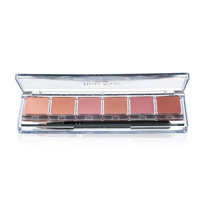 Ben Nye Nude Lip Palette (Includes Lip Brush) 0.36oz./10.2gm., 6 Colors (LSP-4)