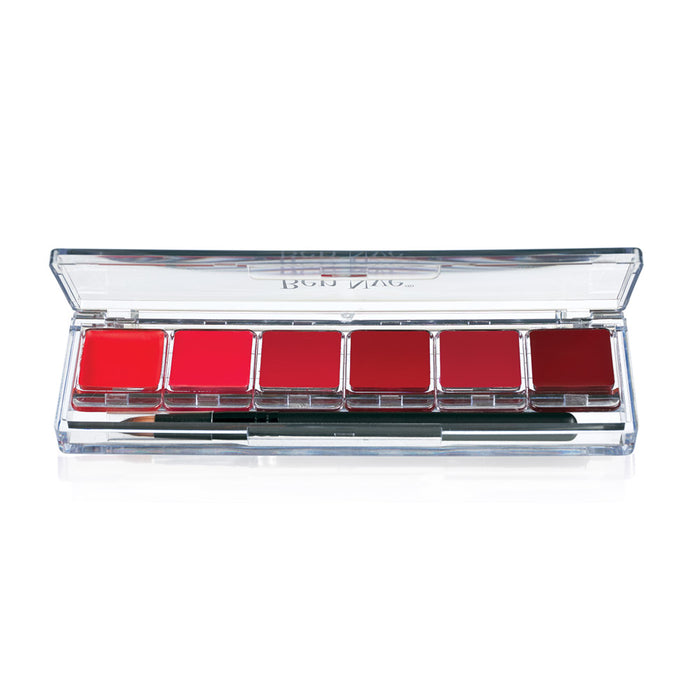 Ben Nye Red Lip Palette (Includes Lip Brush) 0.36oz./10.2gm., 6 Colors (LSP-6)