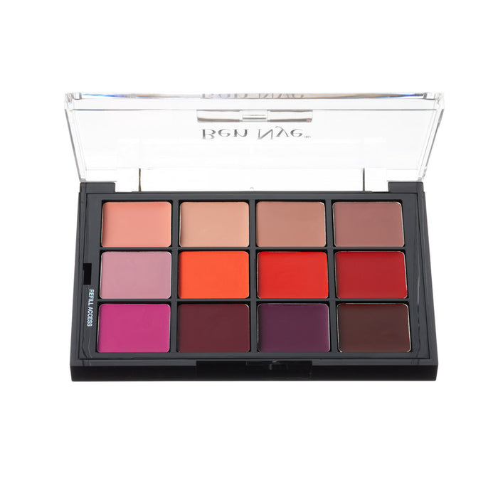Ben Nye Berry Bright Lip Color Palette 0.64oz/19gm., 12 Colors (STP-390)