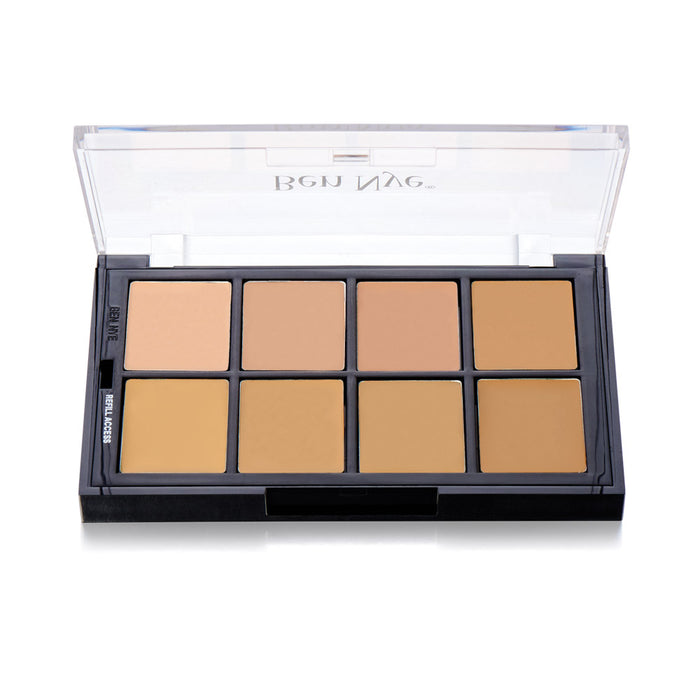 Ben Nye Olive-Brown MatteHD Foundation Palette 2.4oz./69gm., 18 Colors (STP-07)