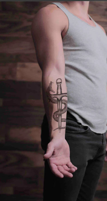 HookUp Tattoos Snake & Dagger