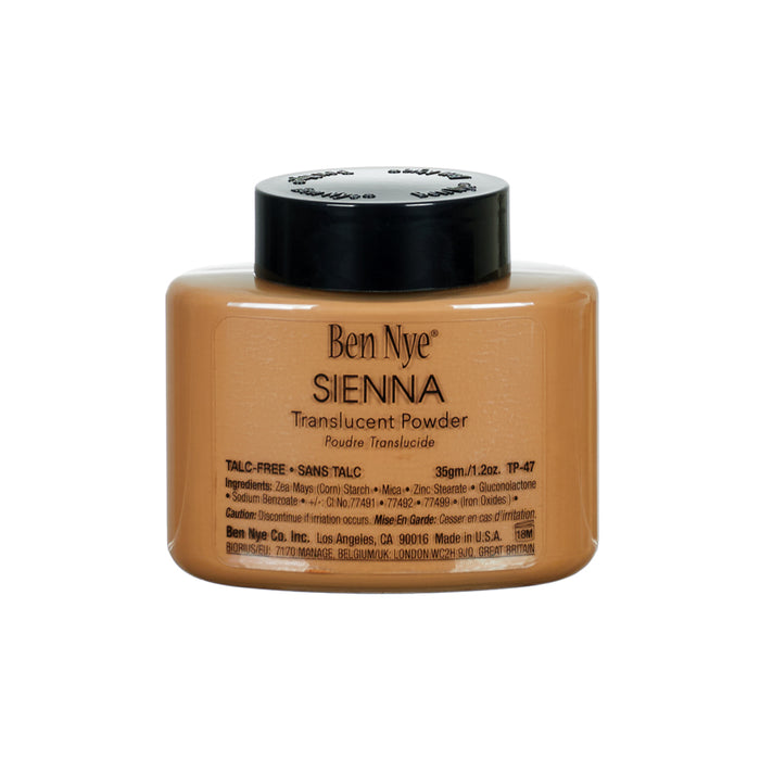 Ben Nye Sienna Translucent Face Powder 1.2oz./35gm. Shaker Bottle
