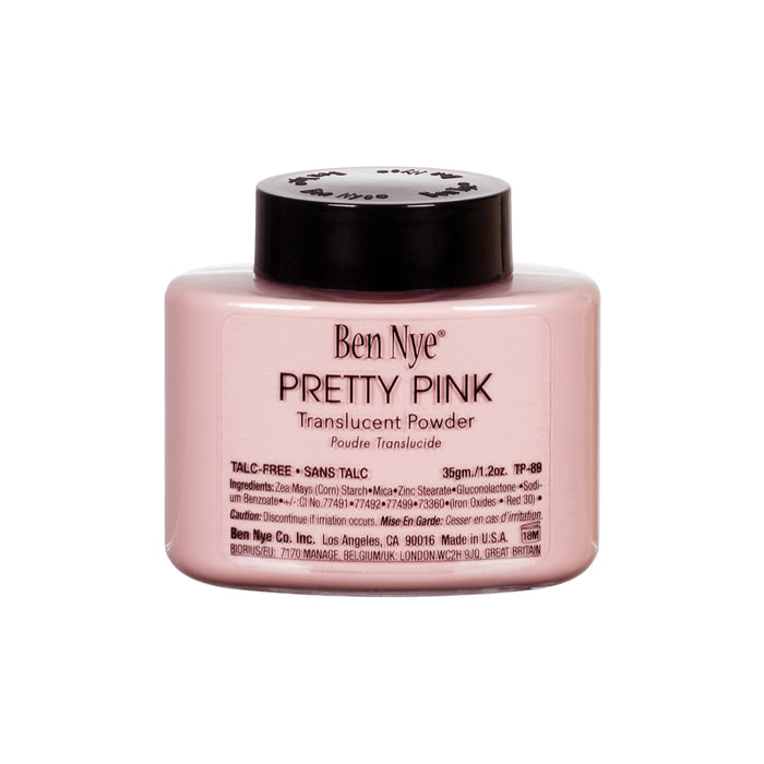 Ben Nye Pretty Pink Translucent Face Powder 1.2oz./35gm. Shaker Bottle