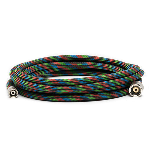 Iwata 10' Braided Nylon Covered Airbrush Hose with Iwata Airbrush Fitting and 1/4" Compressor Fitting
