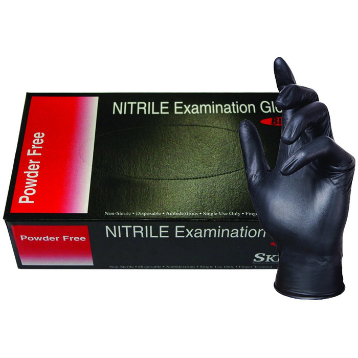 Skintx Black Nitrile Gloves