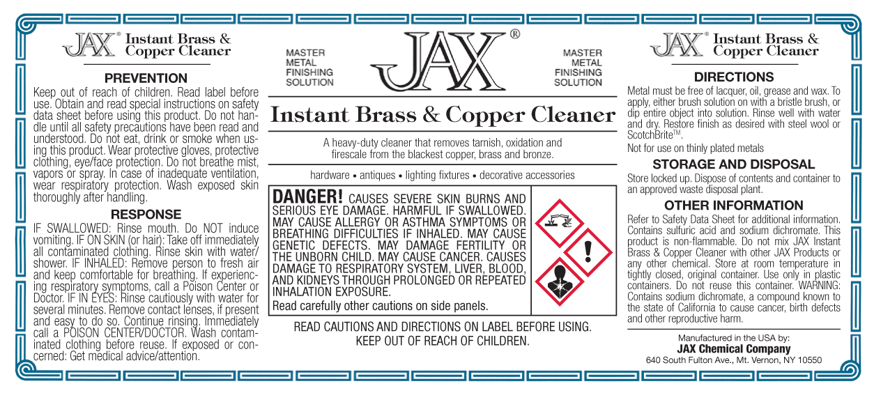 JAX Instant Brass and Copper Cleaner