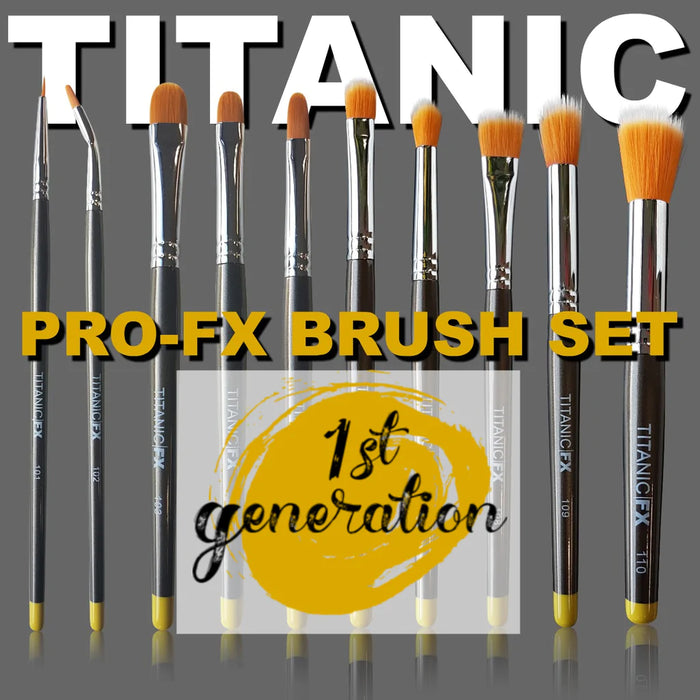 TITANIC FX Pro-FX Brush Kit (Inc 11 Brushes (#101-110 & #112)