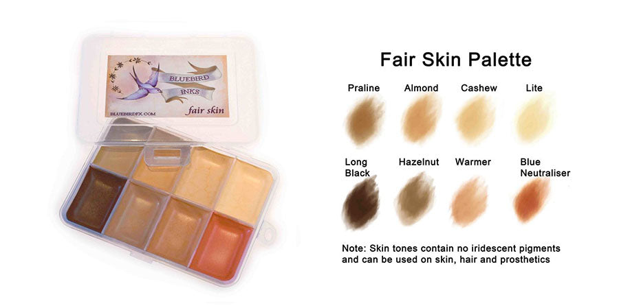 Bluebird FX Fair Skin Palette Colors