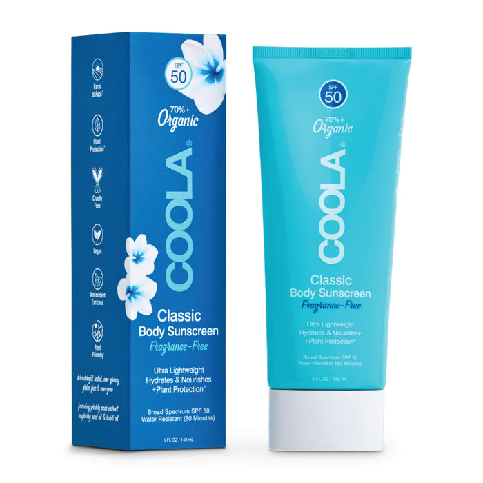 COOLA Classic Body SPF 50 Fragrance Free Lotion 148ml