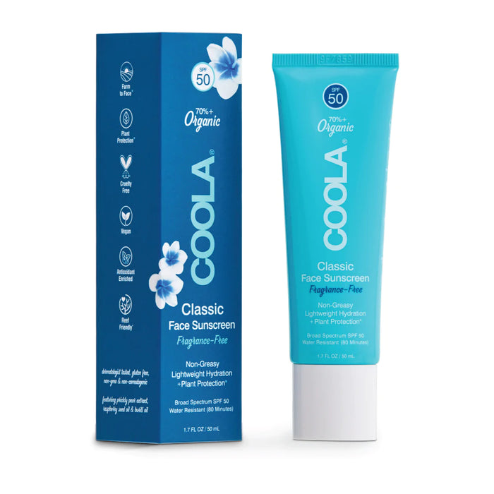 COOLA Classic Face SPF 50 Fragrance Free Lotion 50ml
