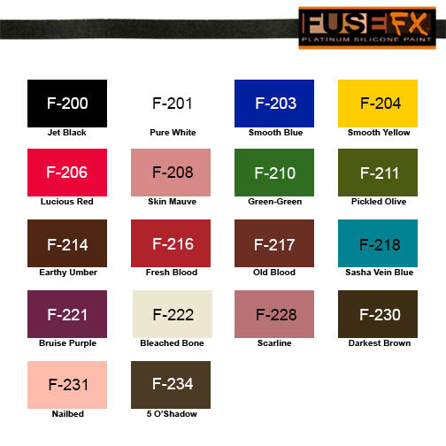 FuseFx F-Series Color Chart