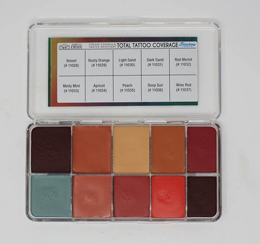 Jordane Total Tattoo Coverage Finishing Touch Palette Colors