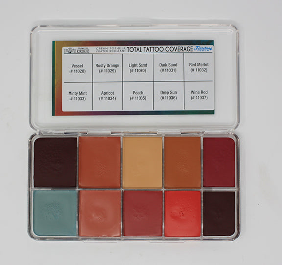 Jordane Total Tattoo Coverage Finishing Touch Palette Colors