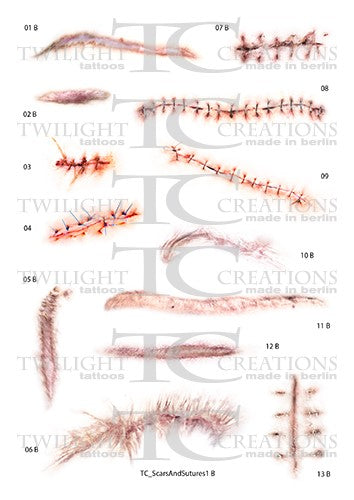 Twilight Creations Temp Tattoos Scars And Sutures