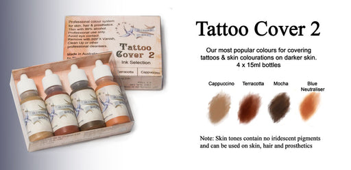 Bluebird FX Tattoo Cover 2 Ink Pack Colors