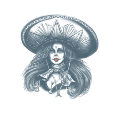 Tinsley Day of the Dead - Lolita Temporary Tattoo