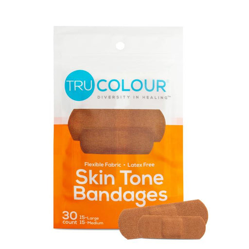 Tru-Colour Bandages Skin Tone Flexible Fabric Bandages (Orange Bag)