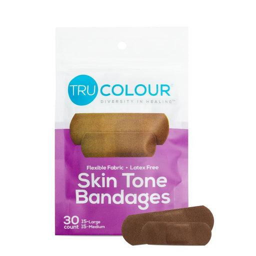 Tru-Colour Bandages Skin Tone Flexible Fabric Bandages (Purple Bag)