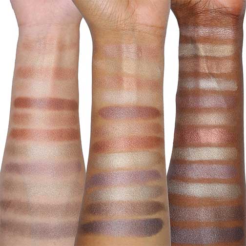 Viseart paris Nude SlimPro Eye Shadow Palette Applied
