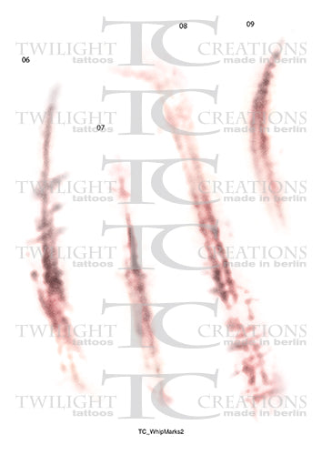 Twilight Creations Temp Tattoos Whip Marks